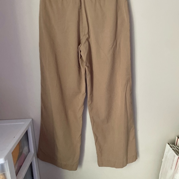 Everland Wide Leg Baggy Lyocell Tan High Rise Pants Size 2 Short - Picture 5 of 11